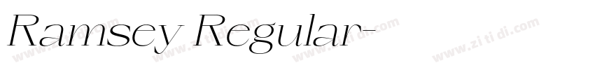 Ramsey Regular字体转换